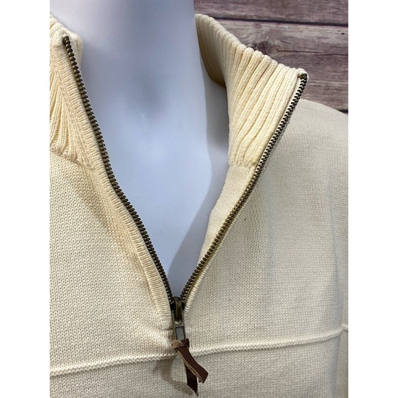 Pendleton Vintage heavy Knit Sweater Made in Japan Cream Beige XL - Picture 12 of 13